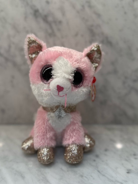 Ty Other - Fiona Ty Beanie Boos Kitty Cat Pink Glitter NWT